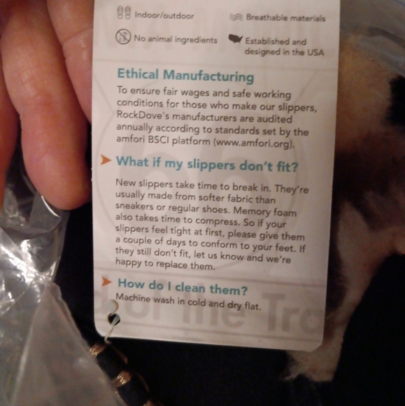 New. sz 9 RockDove Men's Moccasin Bootie memory foam insole/faux fur - Picture 8 of 8